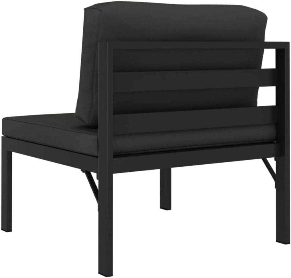 Garden Sofa Set Anthracite Modular Aluminum Cool Design for Patio Hanging Out