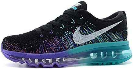 Nike Flyknit Air Max 2014 Zapatillas de running para hombre tamaño 10,5 m,  color negro/morado/azul : Amazon.es: Zapatos y complementos