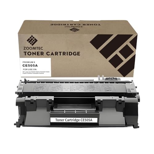 ZOOMTEC Compatible para HP CE505A 05A CE505X 05X Cartucho de Toner Compatible con Impresoras HP LaserJet P2030 P2035 P2035N P2050 P2055 P2055D P2055DN P2055X (1 Negro)