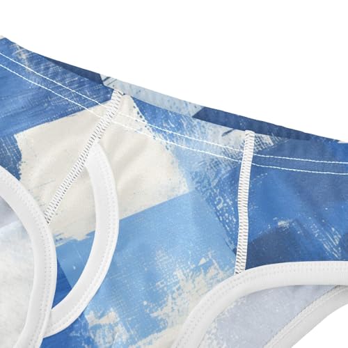 KLL Buffalo Plaid Blue Black Toddler Boy Pure Cotton Boxer Briefs Cute Children Panties4