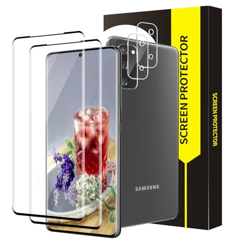 Bodyguard 2+2 pièces Verre Trempé pour Samsung Galaxy S20 5G, Caméra Arrière Protecteur, 3D plein écran vitre protection, 9H Dureté, à l'épreuve des...
