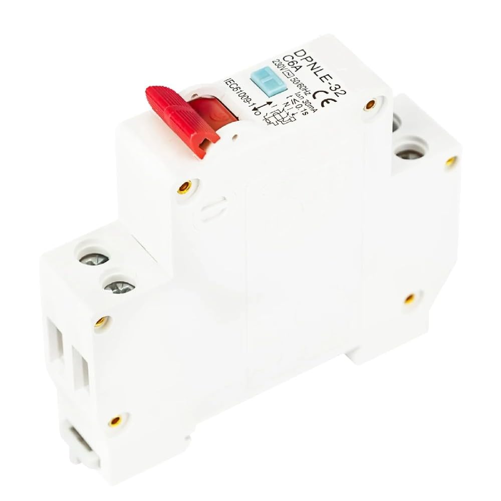 Interruttore Automatico Differenziale DPNLE-32, 1P+N 6KA, 230 V CA 50/60 Hz, Design Compatto Da 18 Mm, Protezione Da Sovracorrente E Perdite Componenti elettrici(10A)