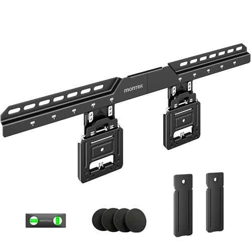 monTEK Ultra Slim TV Wall Mount for 37 to 86 Inch Flat & Frame TVs up to 165 lbs | 0.35 Low Profile Flush TV Wall Mount | Max VESA 600x600mm | Fits 16/18/24 Studs
