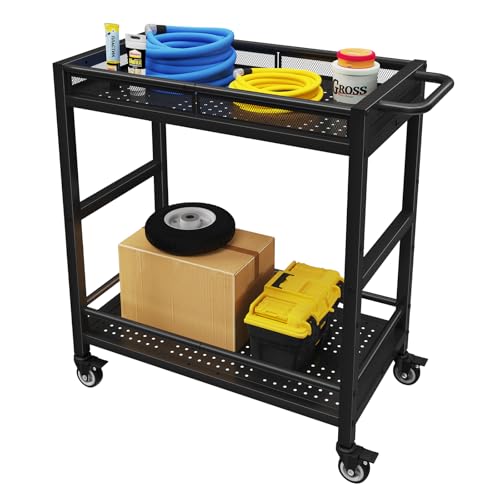 Heavy Duty 600LBS Utility Cart with Swivel Wheels