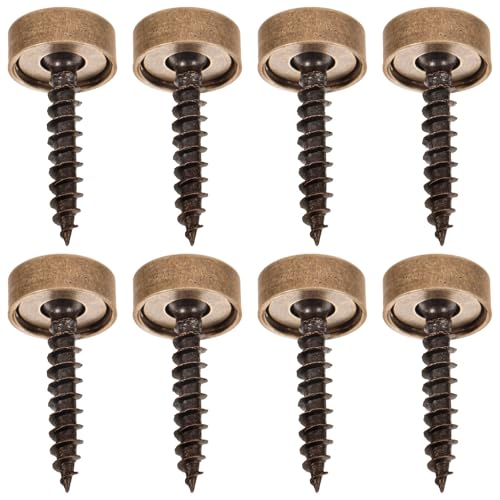 OFFIGAM 8 Tornillos Decorativos con Tapas de Latón para Espejos, Multiusos para Ocultar Cabezas de Tornillo, Diseño Elegante y Moderno para Baño y Cocina