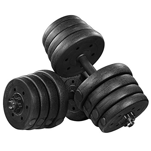 Wakauto Juego de Mancuernas 30kg 2.5kg,2kg,1.5kg,1.25kg,Juego de Mancuernas y Pesas Ajustables,Juego de Mancuernas Ajustables 30 Kg 2 En 1 Equipo de Fitness para Casa y Gimnasio