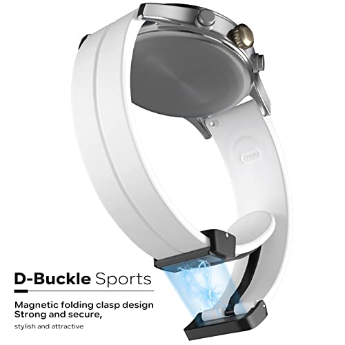 Image of Magnetic Watch Band 16mm 18mm 19mm 20mm 22mm - Quick Release - Skin-Friendly Soft Silicone Sport Watch Band for Men Women, Magnetic Folding Clasp Silicone Strap