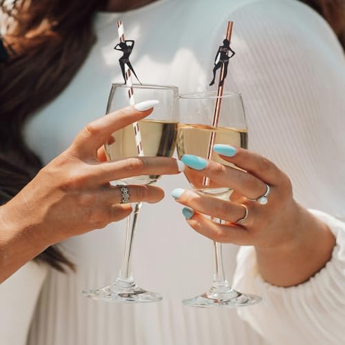24 pitillos desechables de papel para fiesta despedida boda miniatura 4