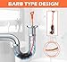 LSLCQW 5 Pack 25inch Drain clog remover, Snake Drain Cleaner Hair Clog Remover tool, Shower kitchen sinks and bathtubs, sink snake, hair toilets sewer pipe drain cleaning tools.