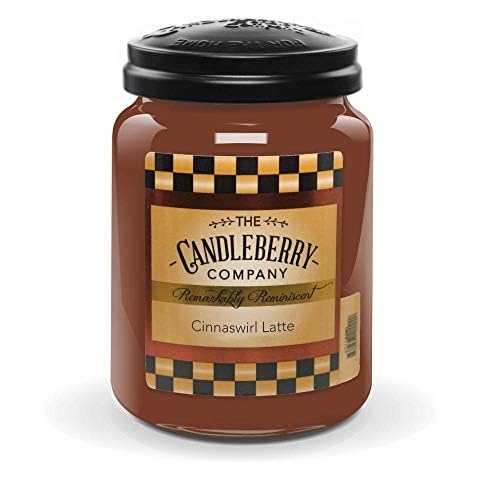 Candleberry Candles | Cinnaswirl Latte Candle | Best Candles on The Market | Hand Poured in The USA | Highly Scented & Long Lasting | Large Jar 26 oz Cover