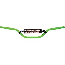 Renthal Aluminum 7/8" Handlebar Mini Carmichael Bend #784 Green For Kawasaki KX85 2001-2022