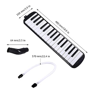 Asmuse Mélodica 32 Touches Clavier de Style Piano Instrument Musical Organ ou Accordéon avec 4 embouchures(2 extensibles… - Les Beatles, Paul McCartney, John Lennon, RIngo Starr, George Harrison Asmuse Mélodica 32 Touches Clavier de Style Piano Instrument Musical Organ ou Accordéon avec 4 embouchures(2 extensibles… – Image 3