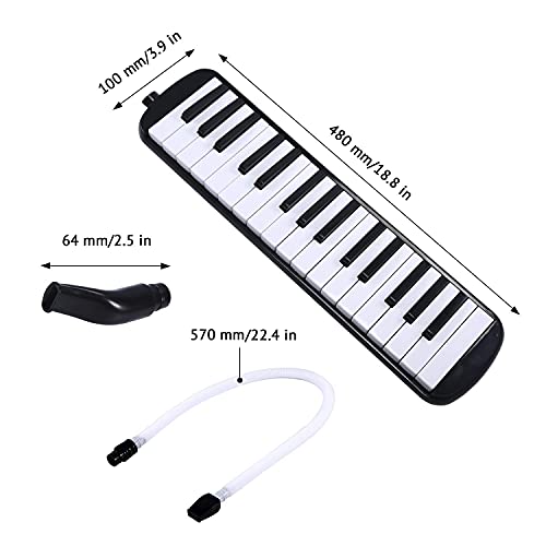 Asmuse Mélodica 32 Touches Clavier de Style Piano Instrument Musical Organ ou Accordéon avec 4 embouchures(2 extensibles… - Les Beatles, Paul McCartney, John Lennon, RIngo Starr, George Harrison Asmuse Mélodica 32 Touches Clavier de Style Piano Instrument Musical Organ ou Accordéon avec 4 embouchures(2 extensibles… – Image 4