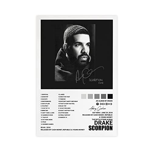 QEWRT Drake Poster de scorpion - Impression sur toile pour chambre - Esthétique - Sans cadre - 30 x 45 cm