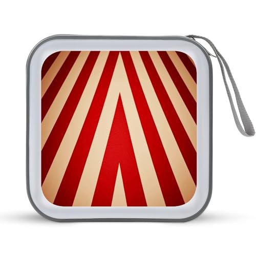 Rangement CD rigide antichoc 40 DVD motif chat rayé