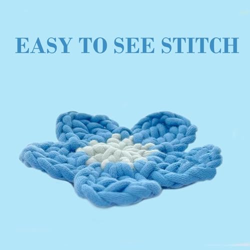 Image of Grey Yarn for Crocheting and Knitting Cotton Crochet Knitting Yarn for Beginners with Easy-to-See Stitches Cotton-Nylon Blend Easy Yarn for Beginners Crochet Kit(3x50g)