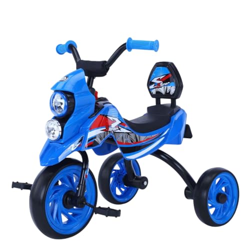 Kids Moto Tricycles Age 24 Month to 5 Years, Toddler Kids Trike for 2.5 to 5 Year Old, Gift Toddler Tricycles for 2-4 Year Olds, Trikes for Toddlers Pink Red Blue (Blue)