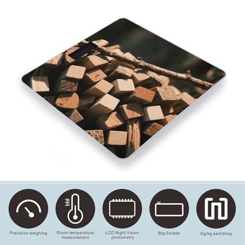 Balanza digital rústica de baño con pantalla LCD miniatura 3