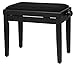 Banco para piano Classic Cantabile en negro mate