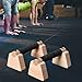 Vaveren 2 Pieces Push up Bar Wooden Parallettes Bar Pushup Handles Portable Anti Slip Push up Stand for Exercise Gymnastics Workout, 20CM