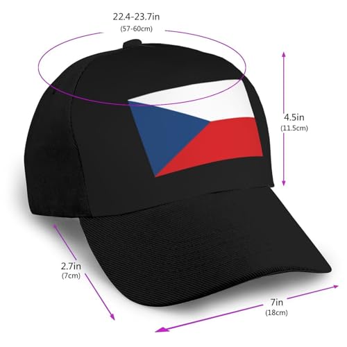 Flag of The Czech Republic Unisex Classic Adjustable Curved Brim Baseball Cap, Trucker Hat2