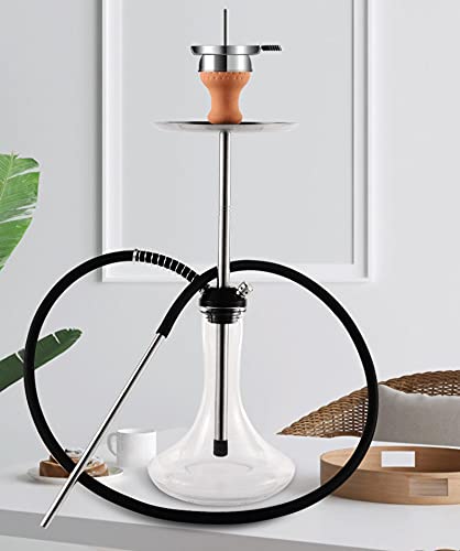 Hookah Set große Edelstahl-Räucherstange Einzelpfeife Hookahs, inklusive Diffusor Silikonschlauch Aluminium Rauchpfeifen… – Bild 8
