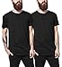 Urban Classics Shaped Long Tee 2-Pack T-Shirt, Black/Black, L (Lot de 2) Homme