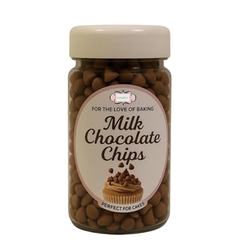 Image of Confect Milk Chocolate Chips | Smooth & Creamy Cocoa Flavor | Baking, Desserts, Cookies, Cakes & Snacks | Melty Chocolate Chunks | Vegan & Gluten Free- 100Gms