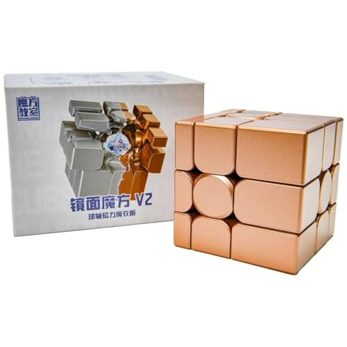 Image of MoYu Mirror Cube 3x3 V2 Magnetic Ball-Core Shape Mod | Rose Gold UV Coated Finish & Auto-Alignment | Premium Stability, Smooth Turning & Anti-Pop Mechanism