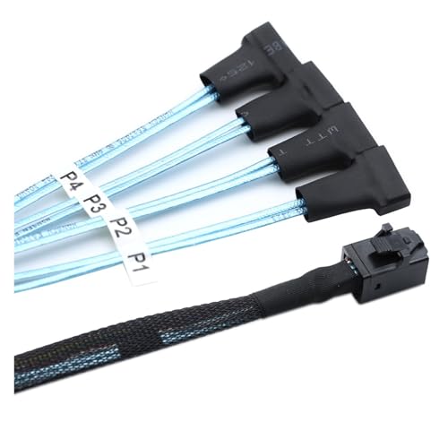 Cable Interno S/A/S HD SFF-8643 a 4 SATA 7P Macho 0.5 m miniatura 5