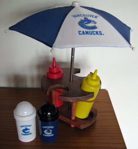 NHL Vancouver Canucks 6pc Condiment Caddy Set w/Umbrella