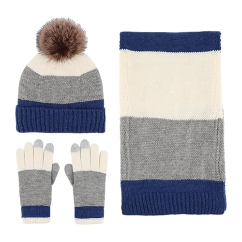Gorro y bufanda para mujer con mitones de lana que retienen el calor corporal 5