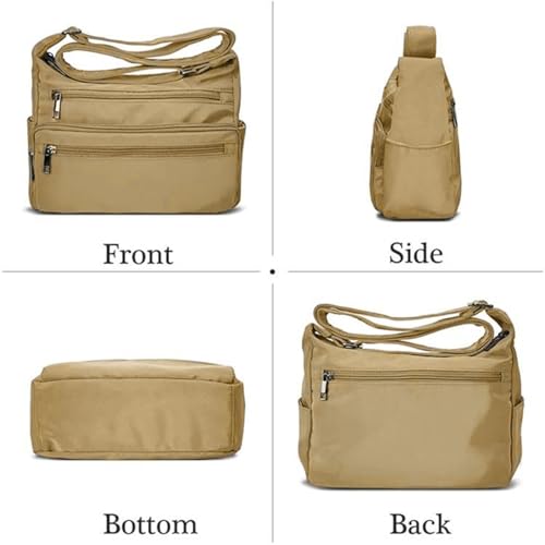 Image of VOLGANIK ROCK RFID Purses for Women Fabric Nylon Multi Pocket Crossbody Bag Ladies Travel Handbag