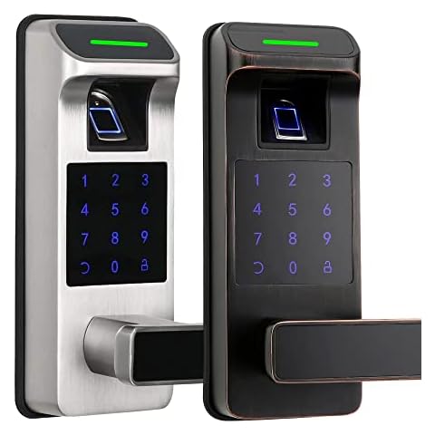 Harfo A01 Model Smart Door Lock with APP Control Satin Nickel and Aged Bronze Color Bundle Cover