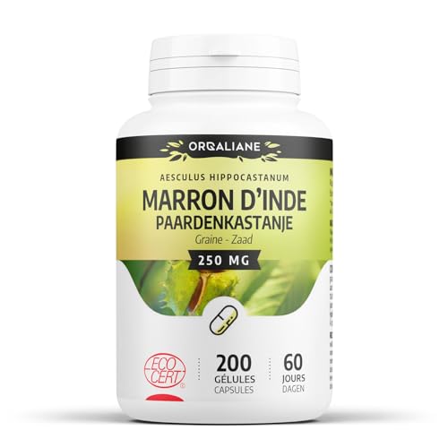 Marron d'Inde Biologique | 750 mg/jour | Aesculus hippocastanum | Certifié Ecocert | 200 Gélules