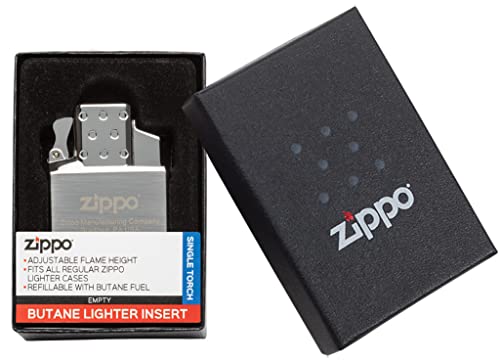 Zippo 65826 Butane Lighter Insert - Single Torch, Chrome #TOP5
