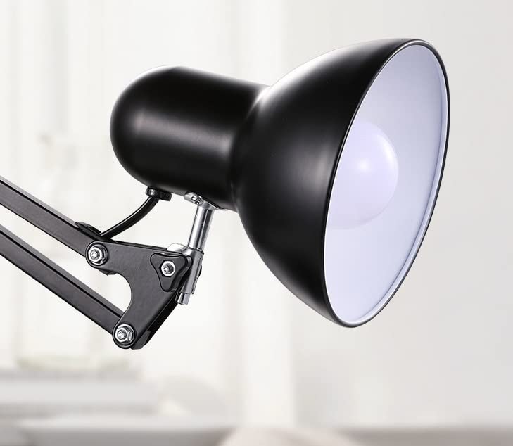 Habrur Klemmleuchte Schreibtischlampe Langarm-Klapp-Schreibtischlampe Eisen-Tischlampe Mit USB-Anschluss Schreibtischlampen Schlafzimmer Für Wohnzimmer Leselampe Klemmlampe (Blue : Blu)