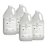 Isopropyl Alcohol 99% (IPA) Medical Grade Rubbing Alcohol by Natural Cosmetic Labs - Made in USA - Gallon - Pack of 4