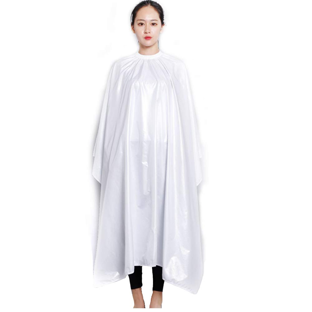 Aarschnittumhang Frisier Umhang,Friseurumhang, Haarschnitt-Tuch Friseur Schneiden, Salon Friseur Cape Verstellbaren Verschluss Professionelle Barber Kleid Geeignet Erwachsene, Weiß,3PCS