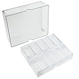 Brybelly 200 Ct Acrylic Poker Chip Tray with Lid