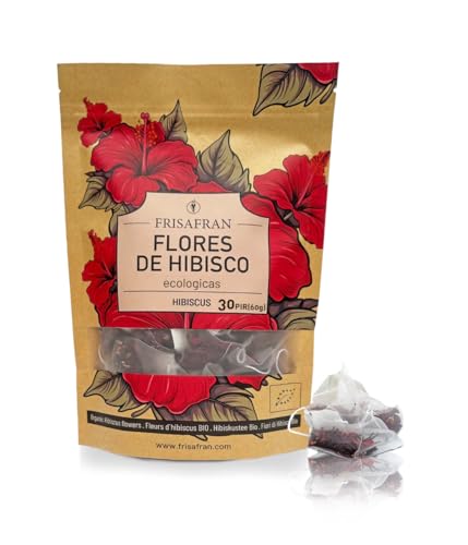 FRISAFRAN Flores de Hibisco Ecológicas 30uds, 60g