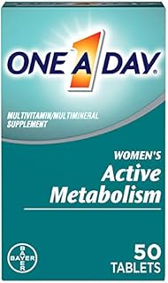 One A Day Women’s Active Metabolism Multivitamin, Supplement with Vitamin A, Vitamin C, Vitamin D, Vitamin E and Zinc for Immune Health Support*, Iron, Calcium, Folic Acid & more, 50 Count