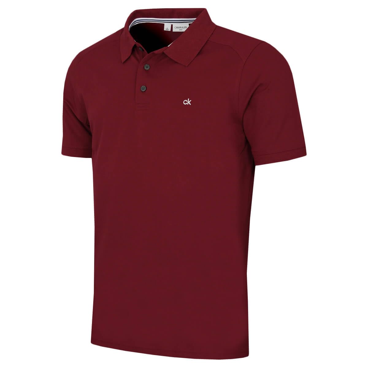 Calvin Klein Mens Campus Polo Shirt - Burgundy - XXXXL