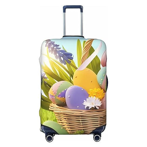 Housse de bagage aux motifs d'œufs de Pâques pour repérer votre valise sur le tapis