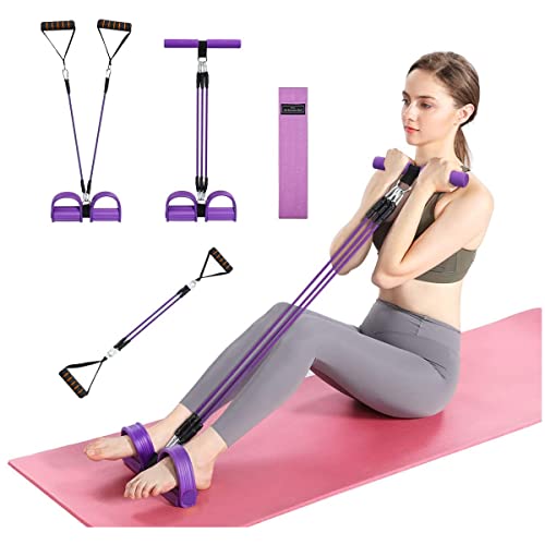IMUXYUQ Yoga Resistance Bands, Elastic sit up Rope Resistance Bands Exercise Equipment for Home Workout Equipment for Women Workout Equipment for Home Workout (Purple)