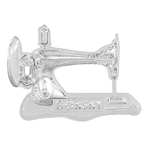 Image of Bonsny Enamel Alloy Rhinestone Sewing Machine Brooches Pin Jewelry For Women Girls Novelty Gift Charms