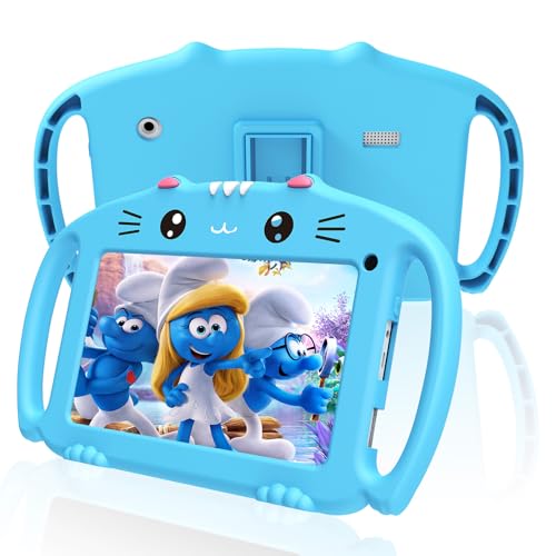 VESWWE Tablette pour Enfant 7 Pouces Android Tablette Enfants avec WiFi 32Go ROM Tablet Tactile Educative Contrôle Parental Double Caméra Kid-Proof Étui...