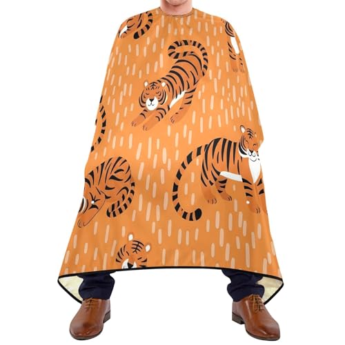 Capa de peluquería impermeable para hombre con cierre ajustable miniatura 1