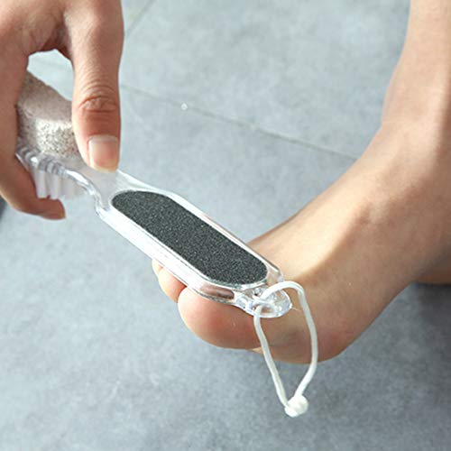 2 Pack Foot File,4 in 1 Foot Care Combines with Pumice Stone Nail Brush Foot Rasp Callus Reducer for Hard Skin Removal - Image 8