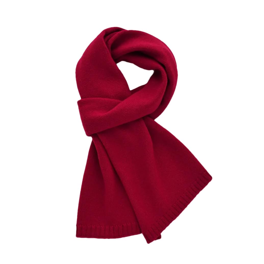 Dninmim Écharpe en cachemire rouge foncé pour hommes et femmes, écharpe chaude pour adultes, enfants, cadeau de Noël, Nouvel An
